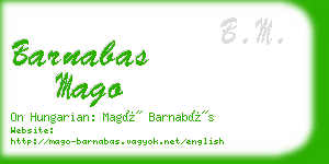 barnabas mago business card